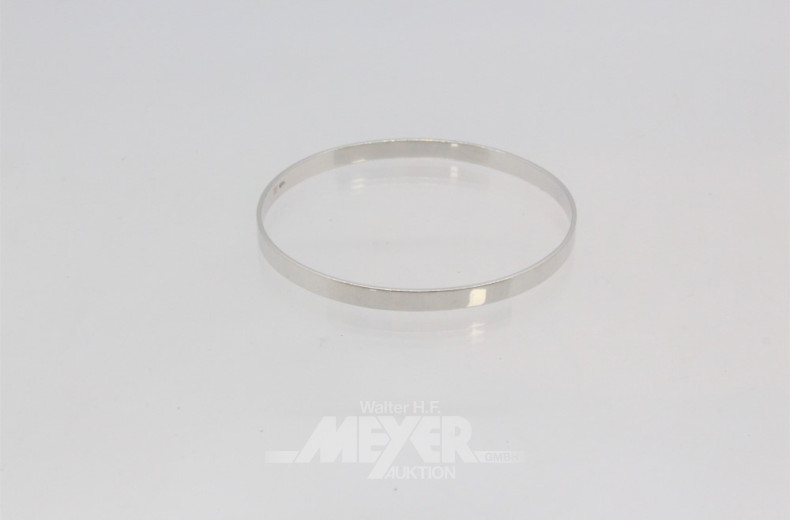 Armreif, 585er WG, ca. 15 g.