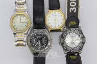 5 Armbanduhren, Modeschmuck, Münzen