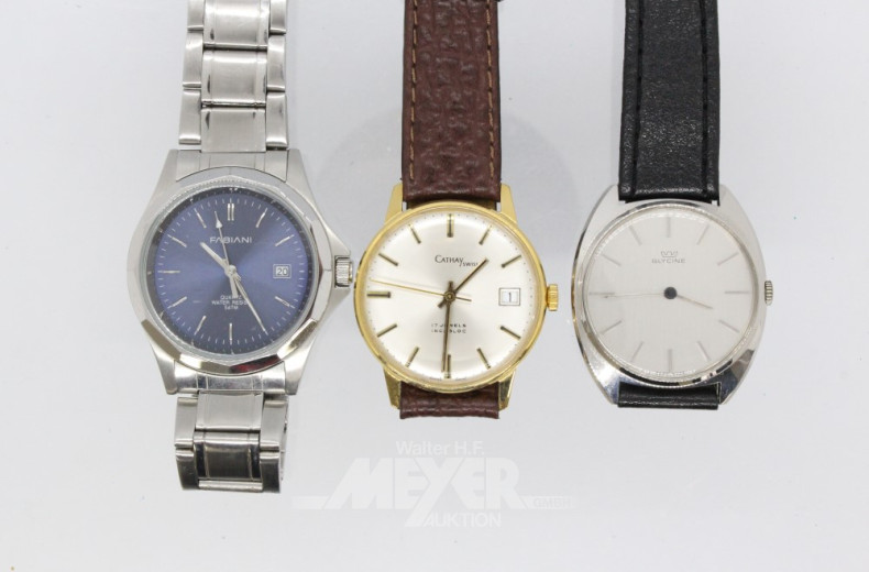 32 Armbanduhren, 1 Taschenuhr,