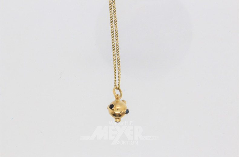 Kettchen mit 1 Anhänger, jw. 333er GG,