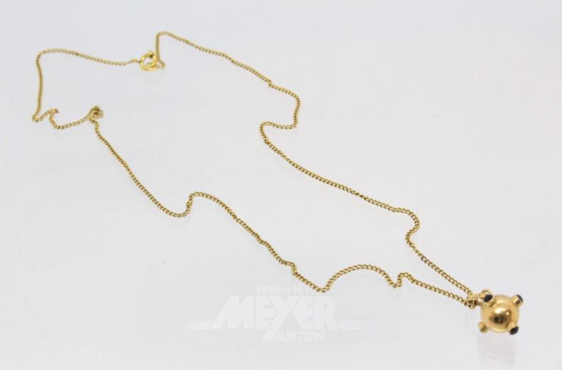 Kettchen mit 1 Anhänger, jw. 333er GG,