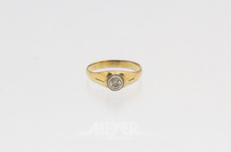 Damenring, 585erGG, besetzt mit