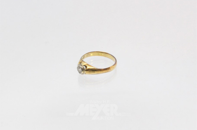 Damenring, 585erGG, besetzt mit