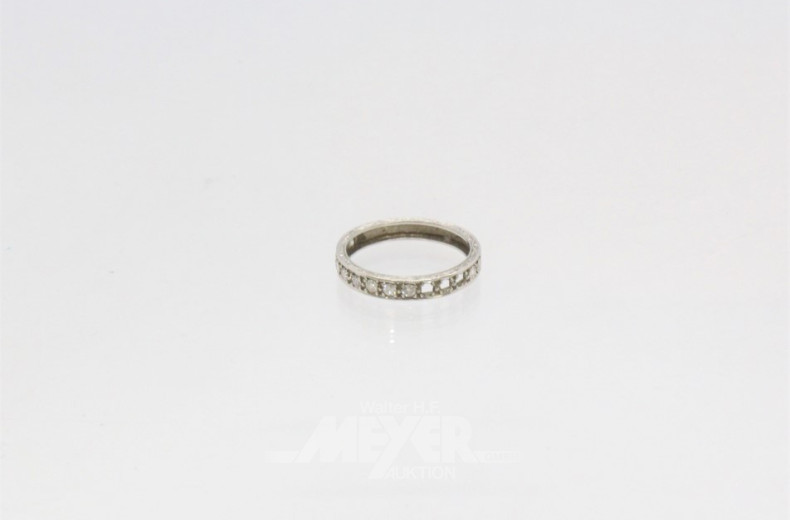 Damenring, vermtl. Platin, besetzt mit