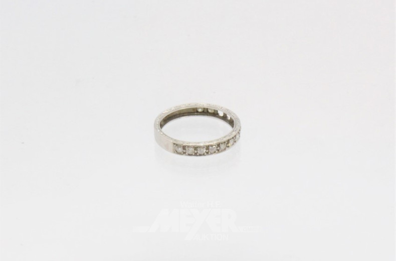 Damenring, vermtl. Platin, besetzt mit