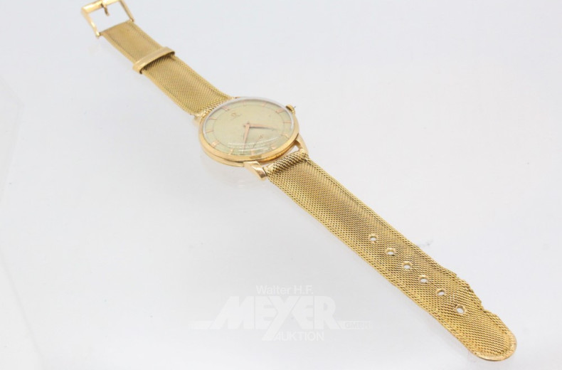 Herrenarmbanduhr OMEGA, 750er GG,