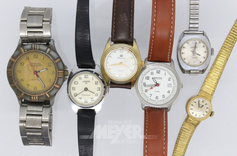 Konvolut Armbanduhren, Modeschmuck best.