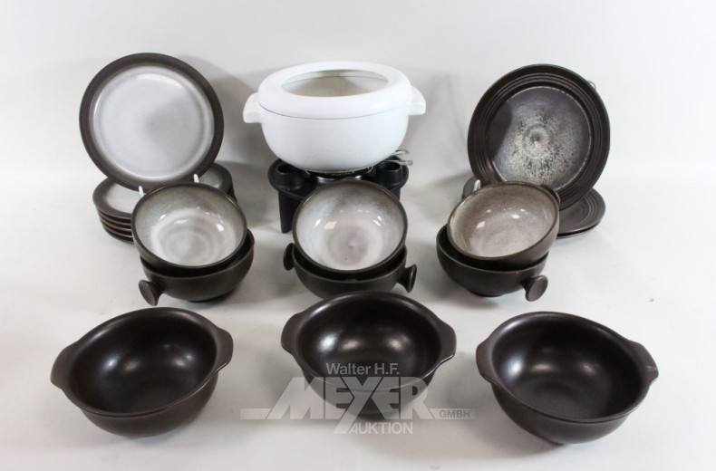 Posten Hausrat: Porz. und Keramikteller,