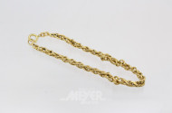 Kordelarmband, 750er GG, ca. 6 g.