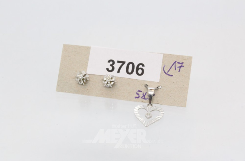 Paar Ohrstecker mit Brillanten, 1