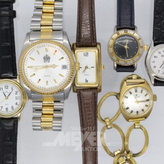 6 Armbanduhren u.a. Junghans