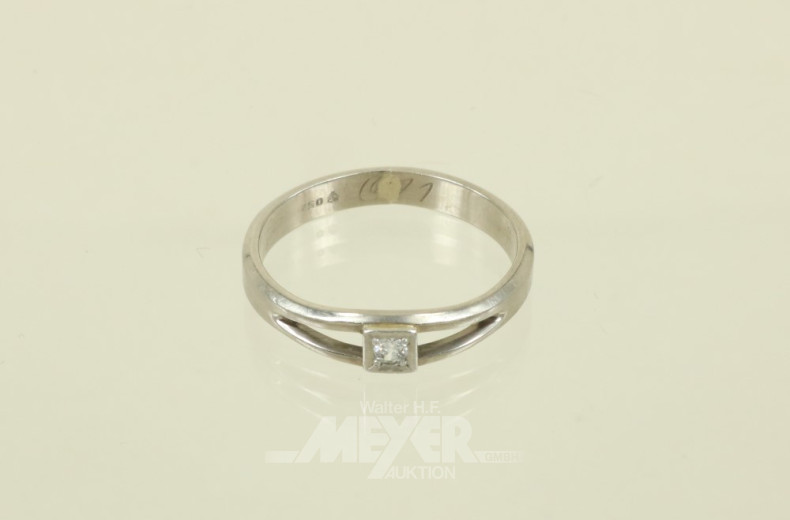 Damenring, 750er WG, besetzt mit