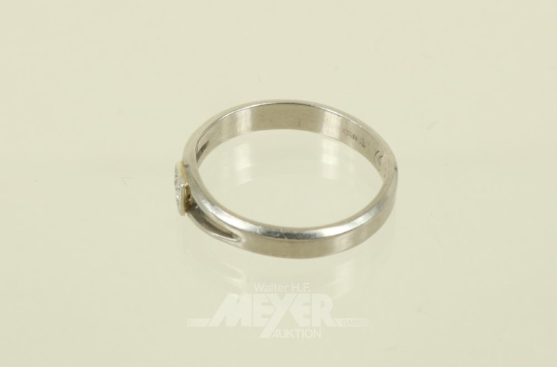 Damenring, 750er WG, besetzt mit