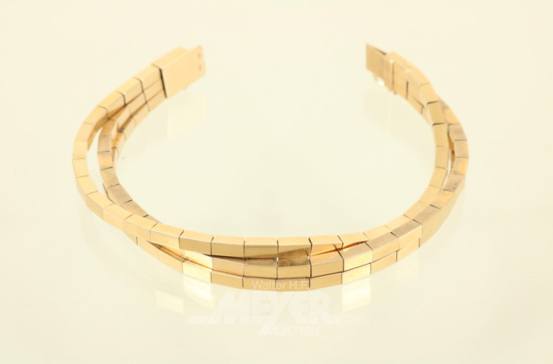 Armband, 750er GG, dreireihig,