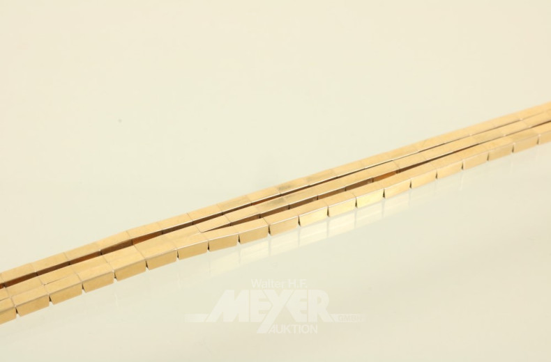 Armband, 750er GG, dreireihig,