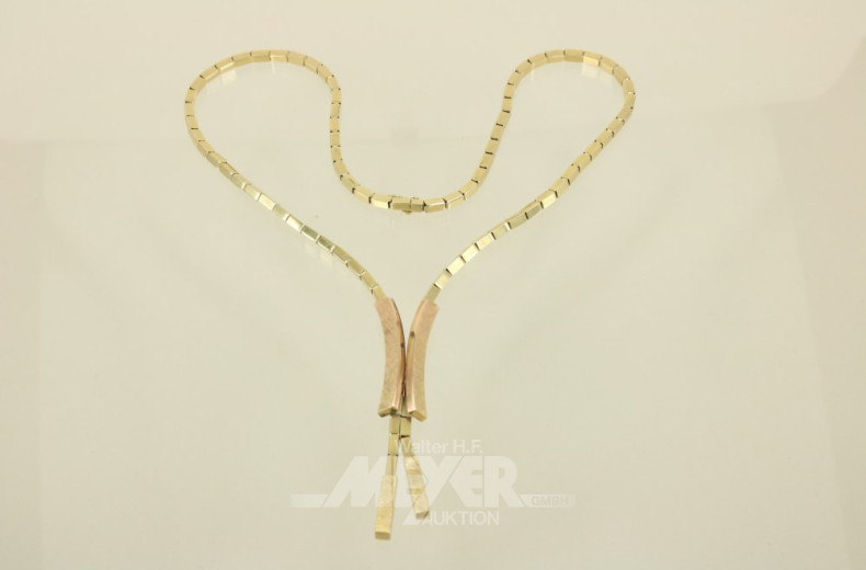 Collier, 585er RG/GG, ca. 25 g