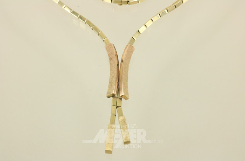 Collier, 585er RG/GG, ca. 25 g