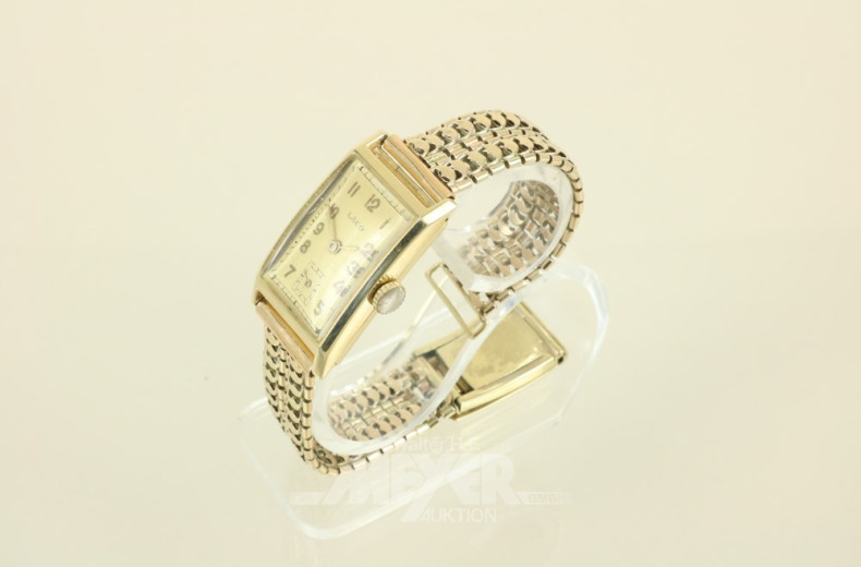 Damenarmbanduhr LACO, 585er GG,