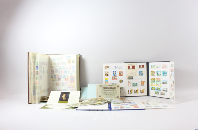 kl. Posten versch. Briefmarken