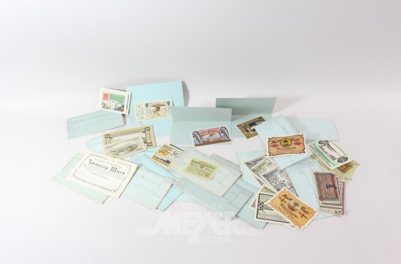 kl. Posten versch. Briefmarken