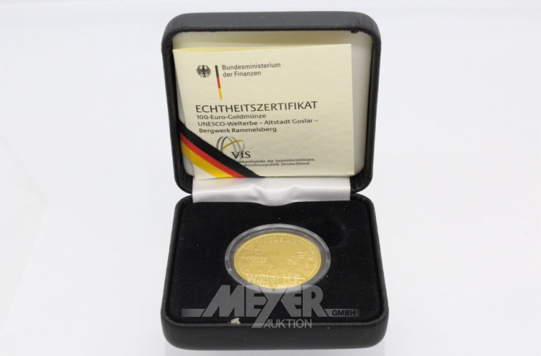 Euro-Goldmünze, 100 Euro in 999er Gold
