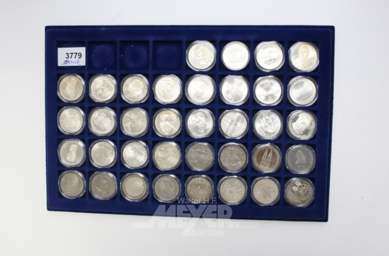 54 Gendenkmünze a 5 DM, u.a.: