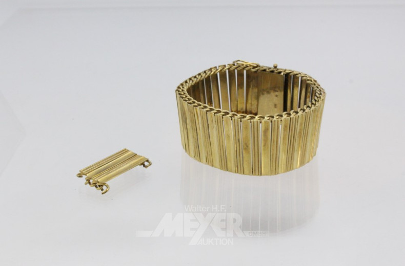 breites Gliederarmband in 333er GG