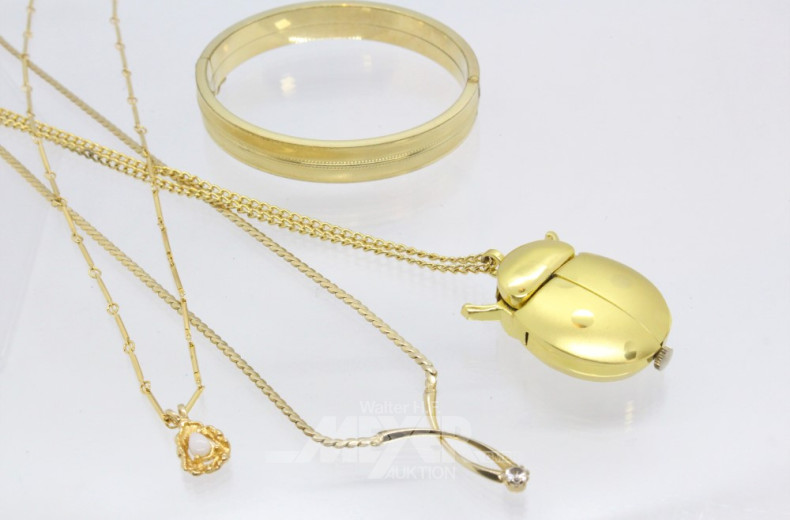 Ketten, 1 Armband, 1 Armreif,