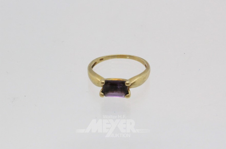 Damenring, 585er GG, besetzt mit