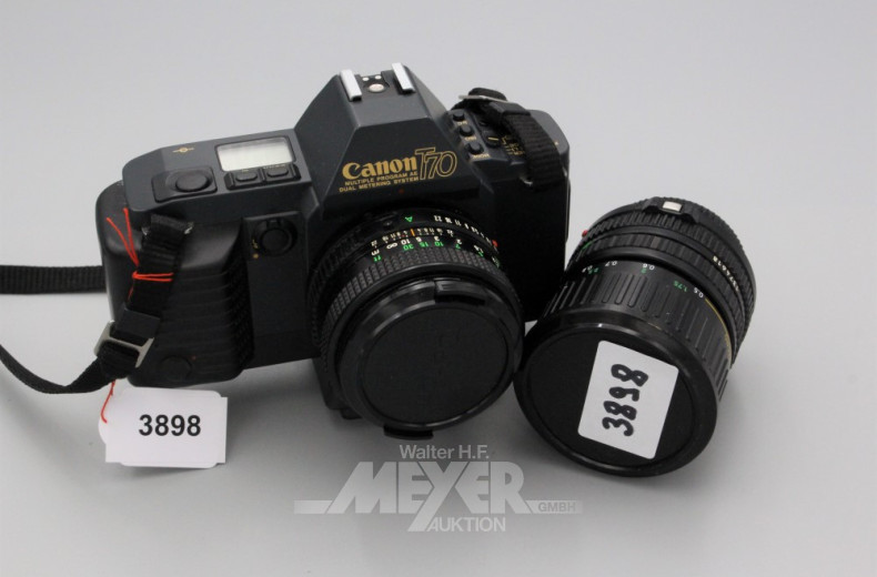 Fotoapparat CANON T70 mit 2 Objektiven