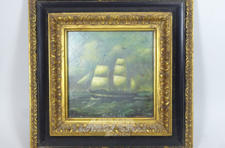 Druck ''Großsegler auf hoher See'',