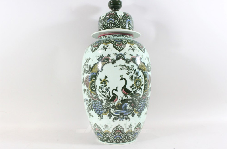 Porzellan-Deckelvase,