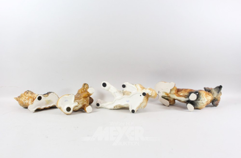 4 Porzellanfiguren GOEBEL, Hunde