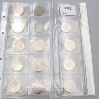 14 Münzen (8x10 ,5x5 ,2x2 =109 DM)