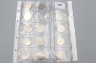 14 Münzen (8x10 ,5x5 ,2x2 =109 DM)