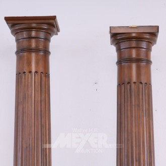 Paar gr. Deko-Säulen, Holz u.