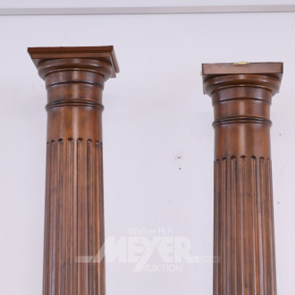 Paar gr. Deko-Säulen, Holz u.