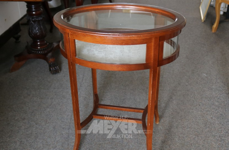 kl. ovaler Vitrinentisch, Mahagoni,