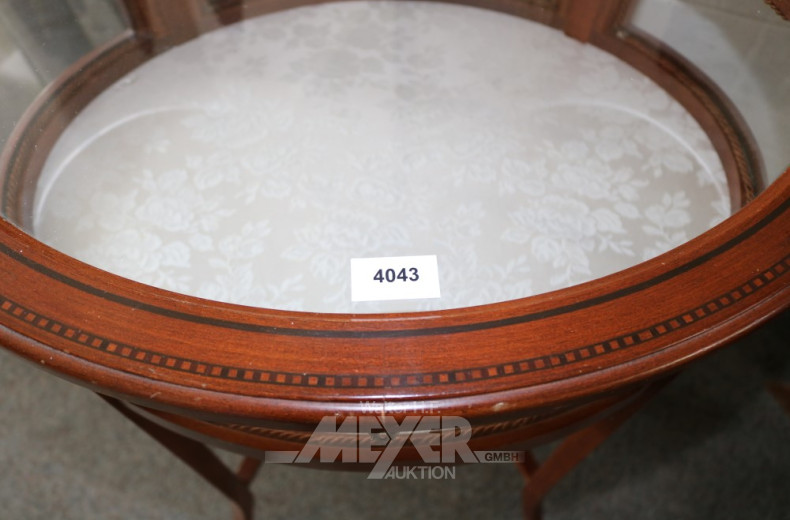 kl. ovaler Vitrinentisch, Mahagoni,