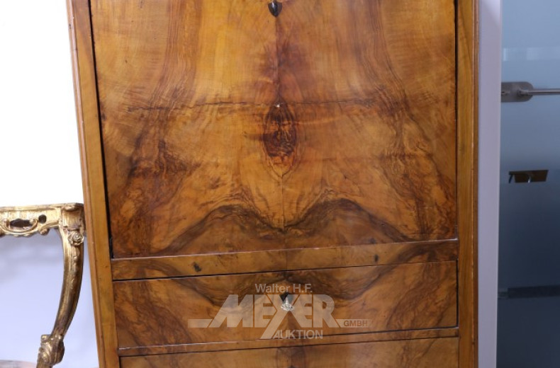 Klappsekretär 19 Jh., Mahag. furniert,