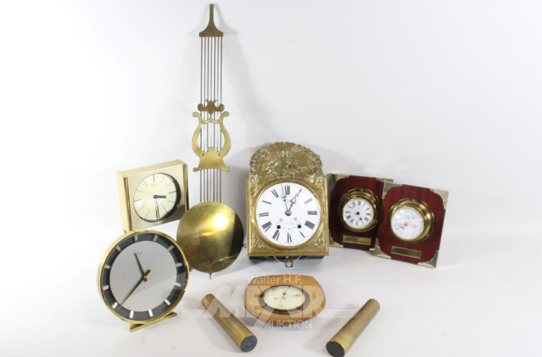 Posten versch. Uhren u. Wetterstation,