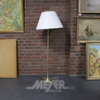Stehlampe, Messing, ca. 155 cm, 3-flam.,
