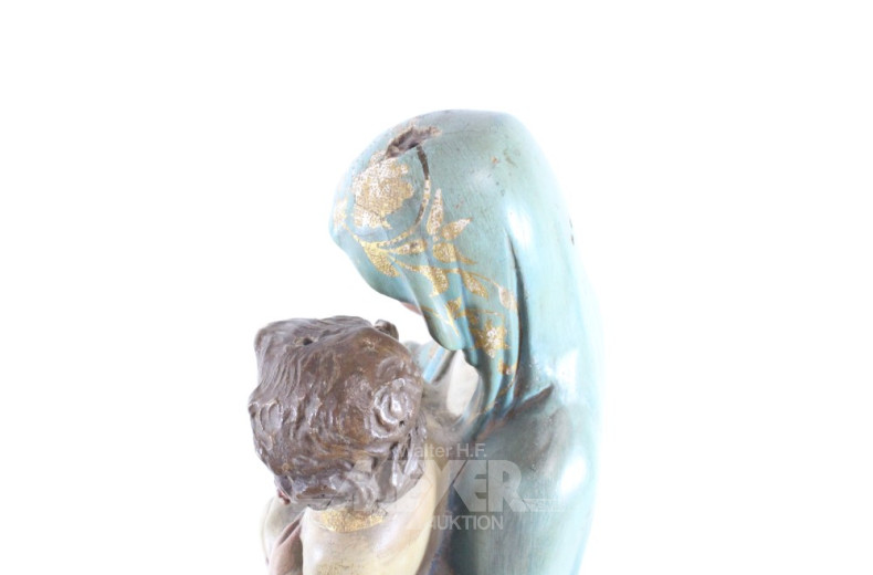 Figur ''Maria mit Kind'', Holz, ca. 53 cm,