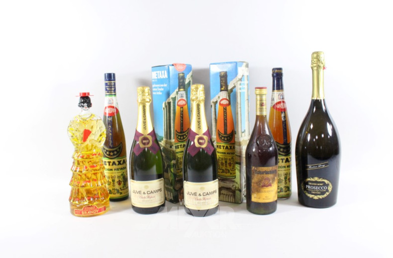 Posten Alkoholika: Wein u. Spirituosen,