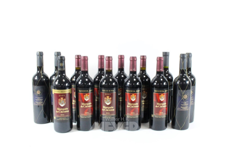 Posten Alkoholika: Wein, ca. 28 Flaschen