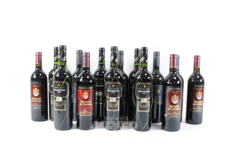 Posten Alkoholika: Wein, ca. 28 Flaschen