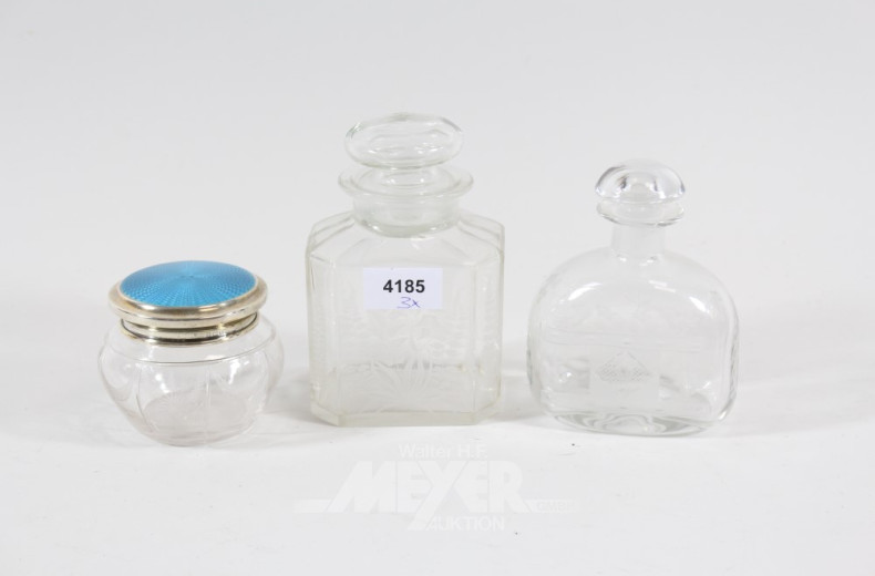 Kristall-Deckeldose England um 1930 mit