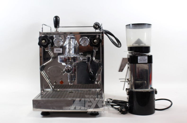 Siebträger-Kaffeeautomat ECM sowie 1