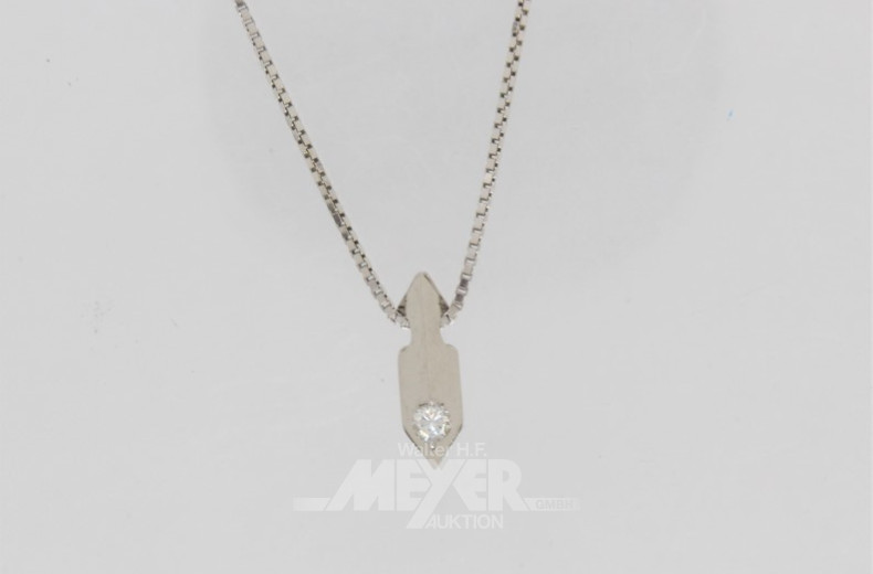 zarte Halskette in 585er GG mit kleinem