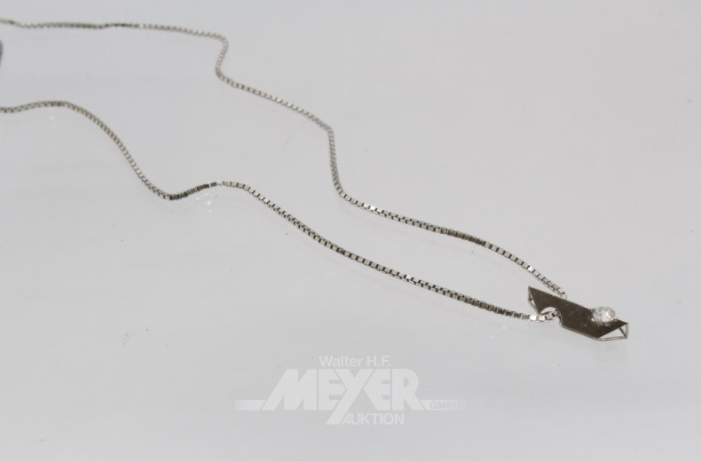 zarte Halskette in 585er GG mit kleinem